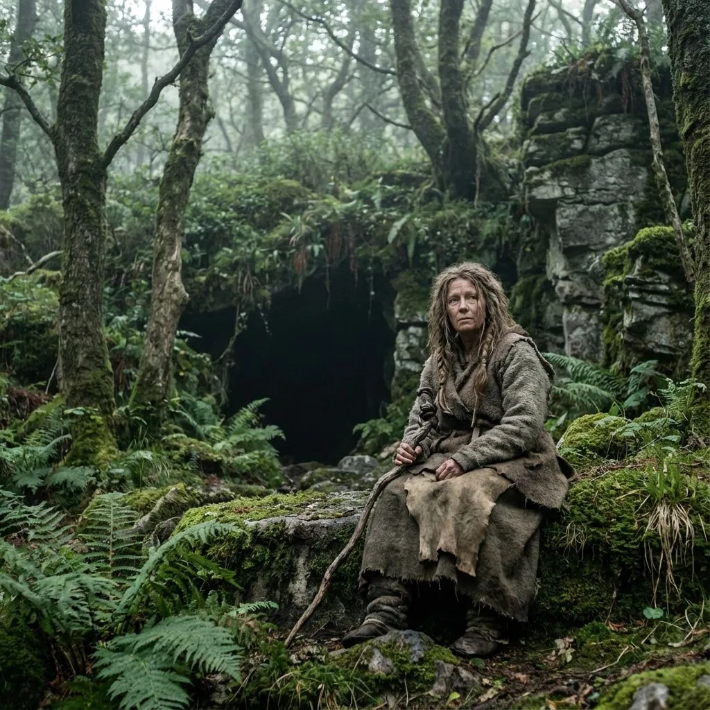 Basandere, figura femenina del bosque