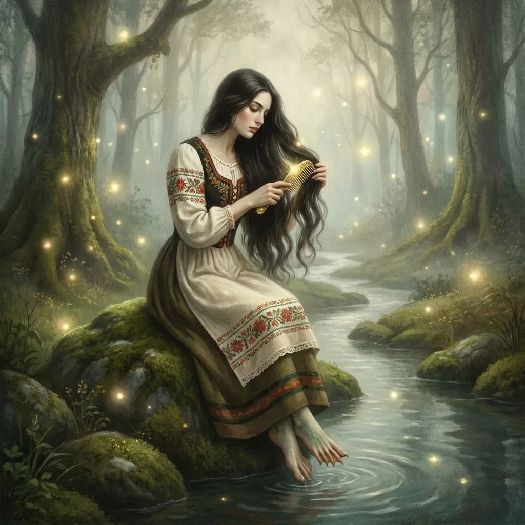 La lamia y el peine de oro