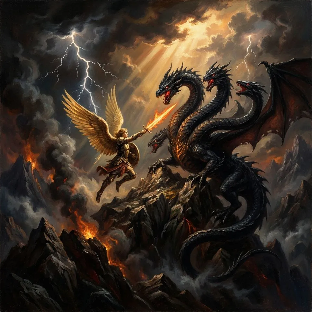 San Miguel y el dragón