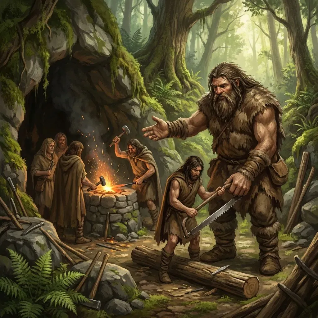 Basajaun and the origin of tools