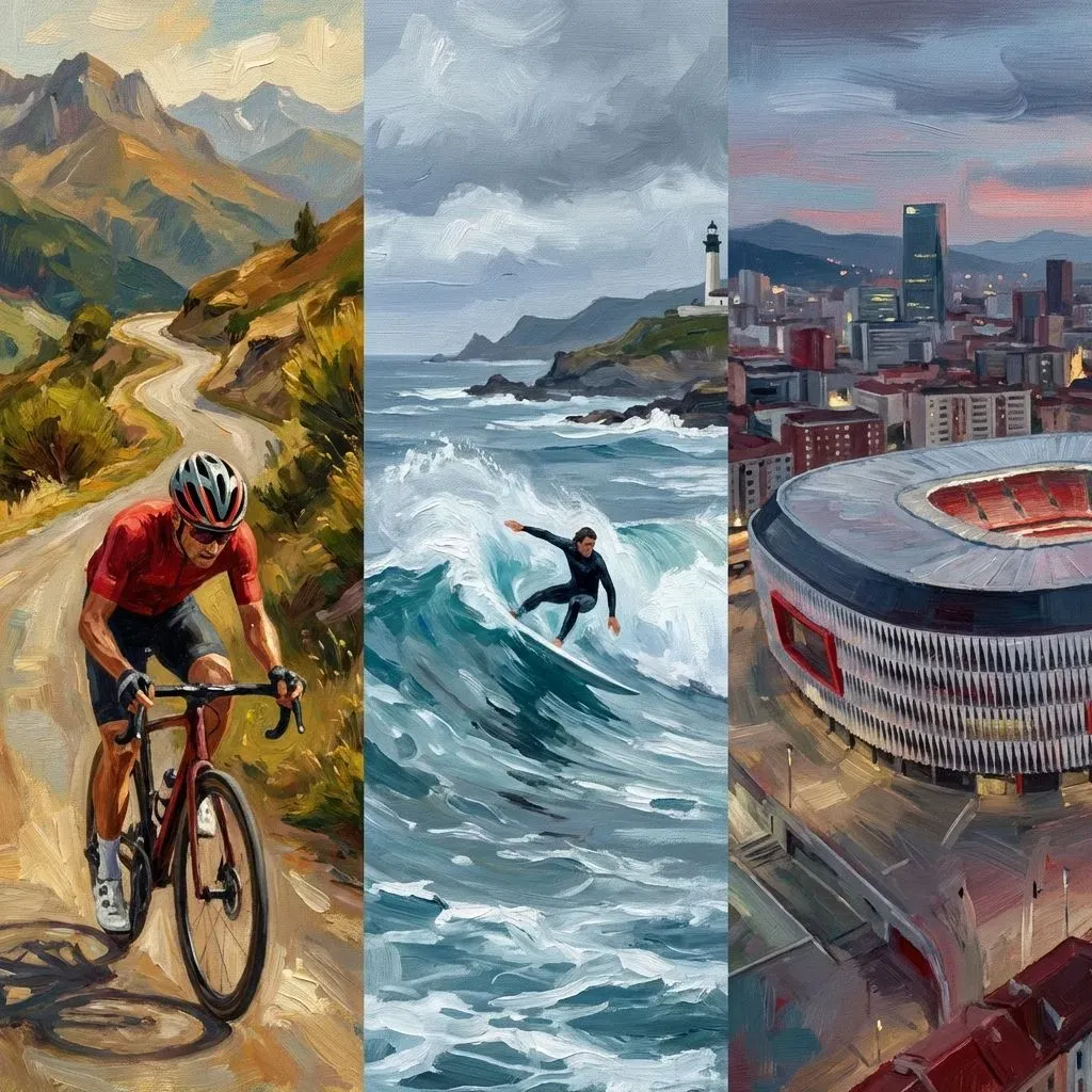 Ciclismo, surf y estadio vasco