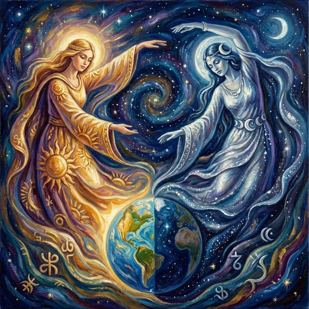 The birth of the Sun and the Moon