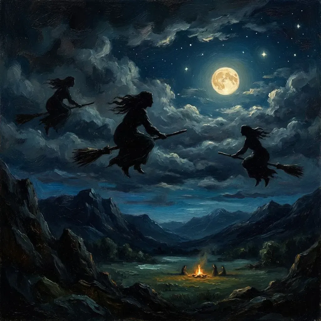The flight of the witches