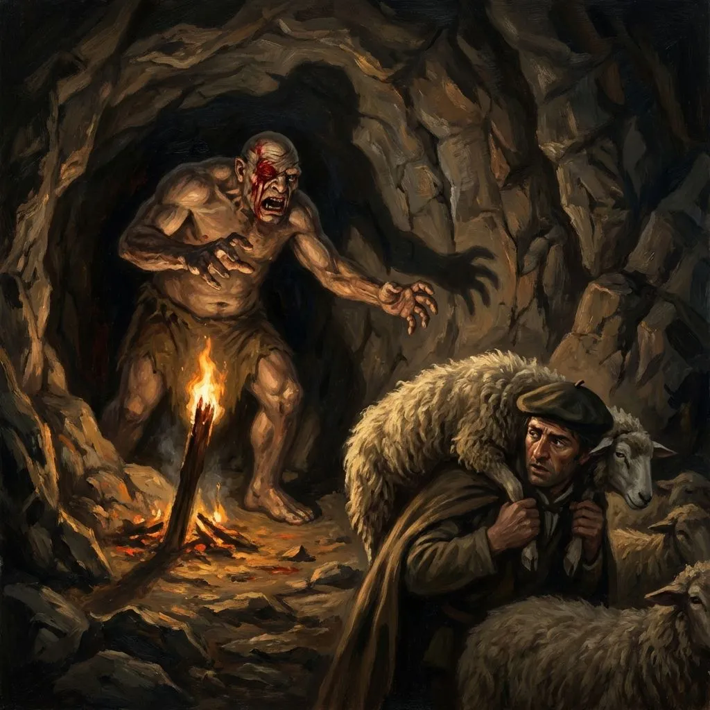 El pastor y la cueva del Tartalo