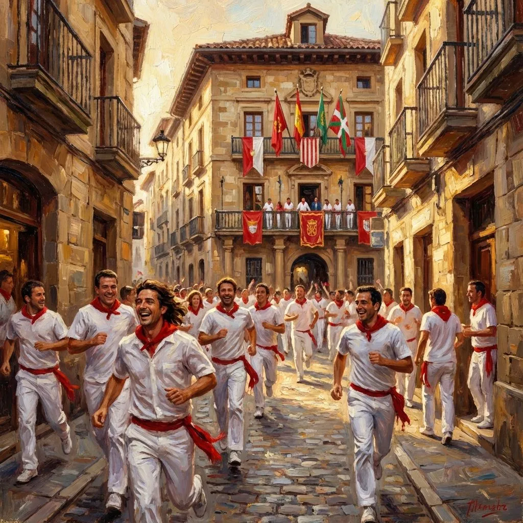 Celebración de San Fermín en Pamplona
